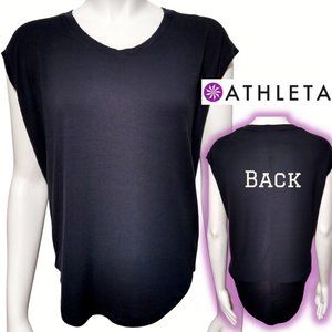 Athleta Dolman Oversized Top size XXS or 2XS Modal Black t-Shirt Muscle